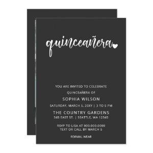 Simple Minimalist Script QUINCEANERA Photo