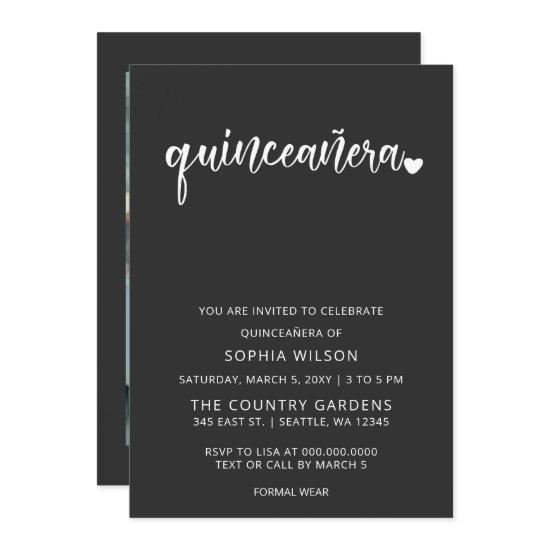 Simple Minimalist Script QUINCEANERA Photo