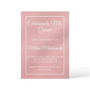 Simple Rose Gold Quinceanera