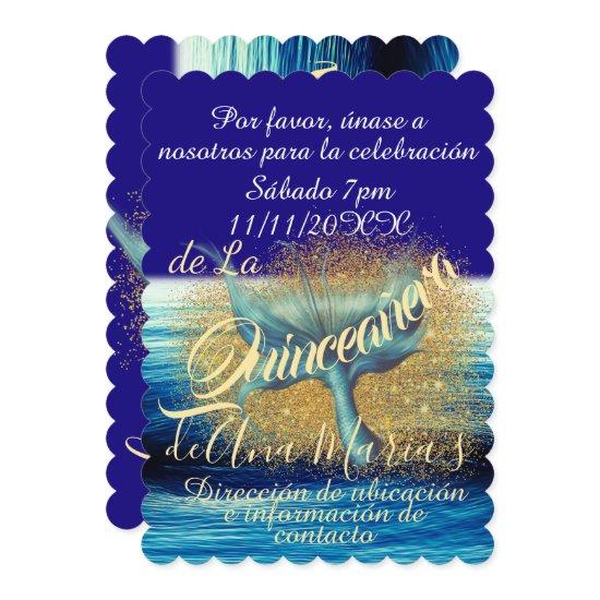 Sirena Cola Splash Sparkle Quinceañera Celebración
