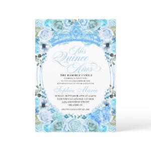 Sky Blue Floral Quinceanera Birthday
