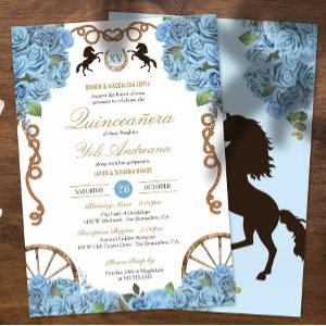 Sky Blue Rose Western Ranch Theme Quinceañera