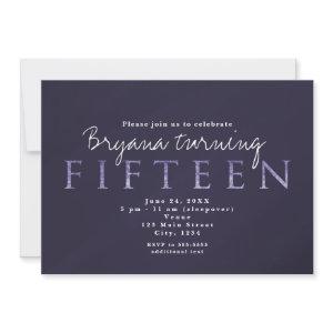 Smoky Plum Grey 15th 15 Birthday Party
