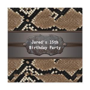 Snake Skin Birthday Party