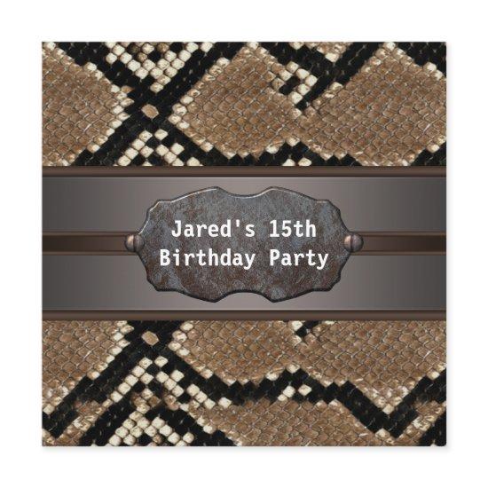 Snake Skin Birthday Party