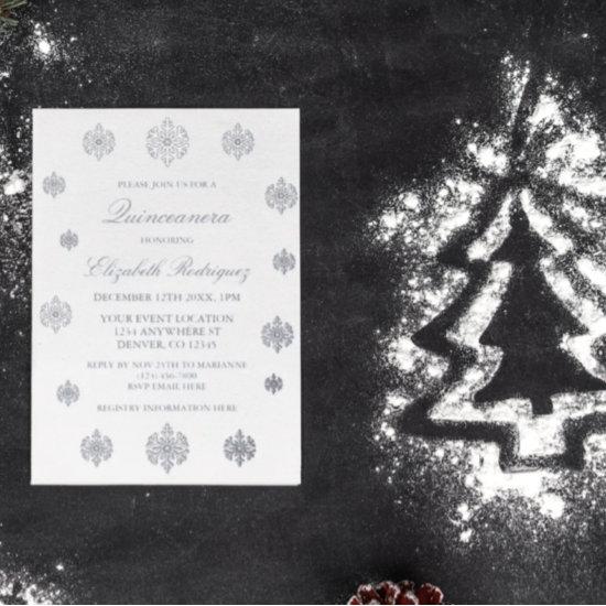 Snowflake Winter Quinceanera Foil