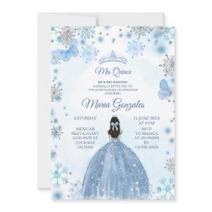 Soft Blue Butterfly & Winter Season Sweet 15th Inv