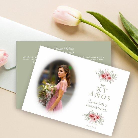 Sophisticated Floral Garland Spanish Photo Mis XV