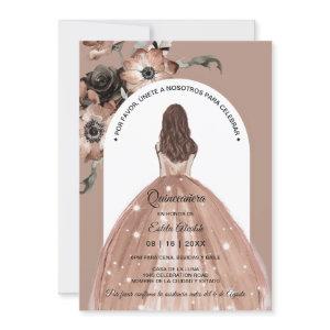 Spanish Boho Arch Pink Floral Quinceañera