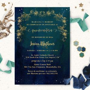 Spanish, Elegant Starry Night Quinceañera