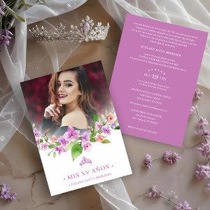 Spanish Mauve Princess Crown & Garland Mis XV Años