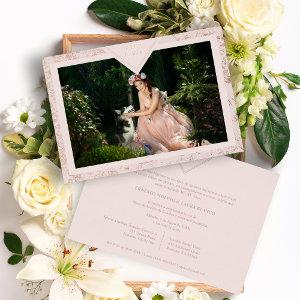 Spanish Mis XV Años Real Rose Gold Fancy Texture Foil