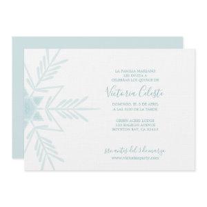 SPANISH modern blue WINTER WONDERLAND quinceañera