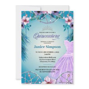 Spanish Quinceañera feather Dream catcher Invitati