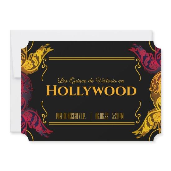 SPANISH quinceañera old HOLLYWOOD BIRTHDAY ticket
