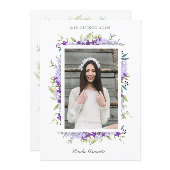Spanish Quinceañera Photo Flower Branches