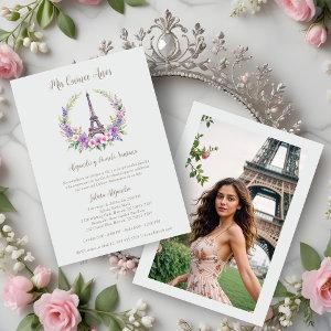 Spanish Quinceañera Romantic Eiffel Tower Photo