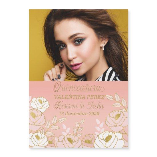 Spanish Quinceanera Save the Date Reserva la Fecha