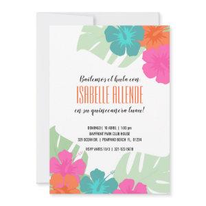 SPANISH quinceañera TROPICAL LUAU bright floral
