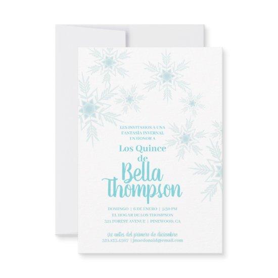 SPANISH quinceañera WINTER WONDERLAND birthday