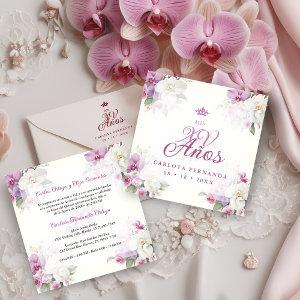 Spanish Romantic Mis XV Floral Orchids Bouquets