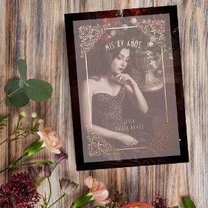 Spanish Vintage Flourish Vellum Effect Mis XV Años Foil