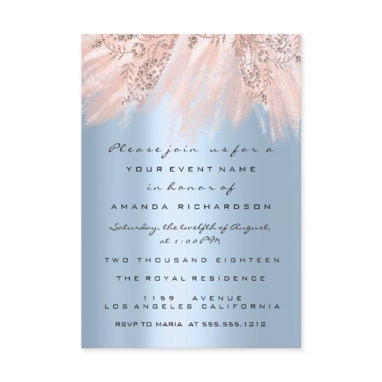 Spark Dress Rose Gold  Bridal Sweet 16th Blue