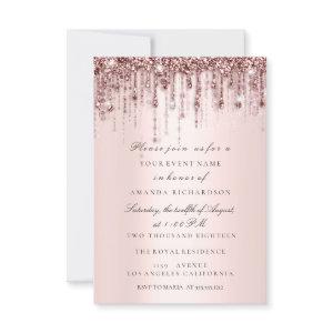 Spark Glitter Drips Rose Bridal Shower Swert16th
