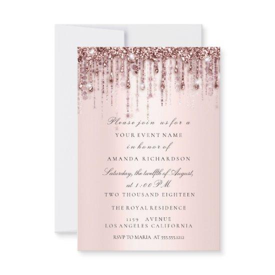 Spark Glitter Drips Rose Bridal Shower Swert16th