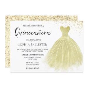 Sparkle Champagne Gown Quinceanera Party