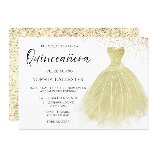 Sparkle Champagne Gown Quinceanera Party