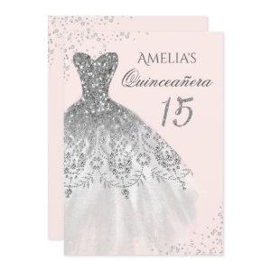 Sparkle Dress Blush Rose Gold Quinceanera