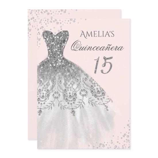 Sparkle Dress Blush Rose Gold Quinceanera