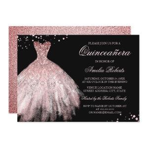 Sparkle Dress Rose Gold Quinceanera