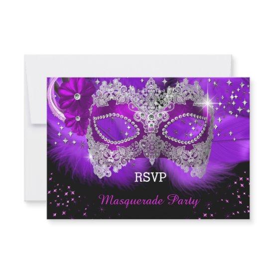 Sparkle Lace Mask Purple Masquerade RSVP