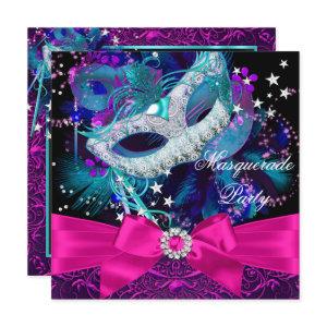Sparkle Mask & Bow Masquerade Party