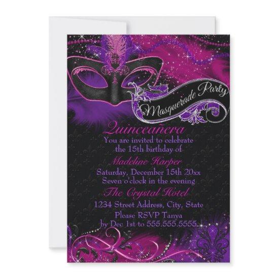 Sparkle Pink & Purple Mask Masquerade