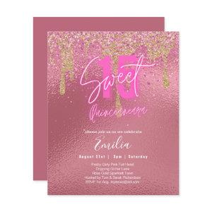 Sparkles Sweet16 Pretty Girly Pink 16th Birthday