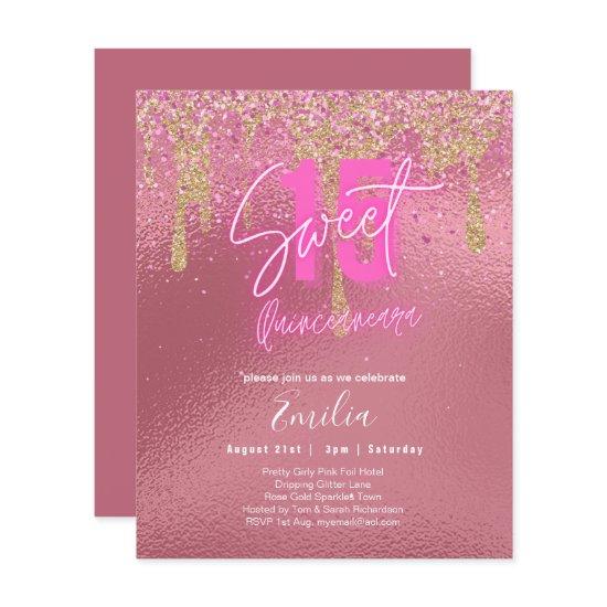 Sparkles Sweet16 Pretty Girly Pink 16th Birthday