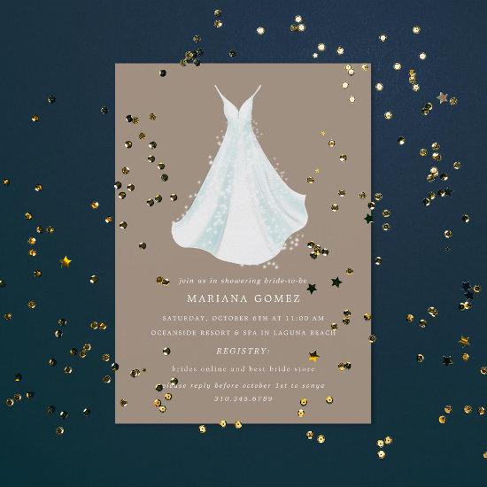 Sparkling Dress Quince or Bridal Shower Beige