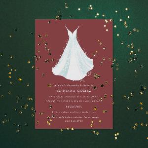 Sparkling Dress Quince or Bridal Shower Maroon