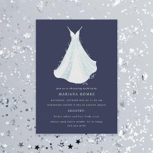 Sparkling Dress Quince or Bridal Shower Navy Blue