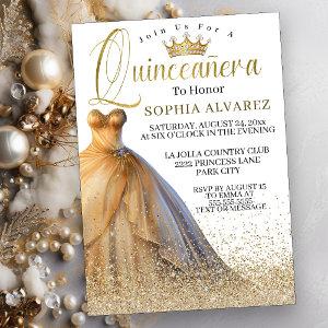 Sparkling Gold Gown Quinceanera