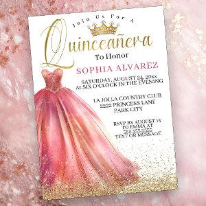 Sparkling Pink Gown Quinceanera