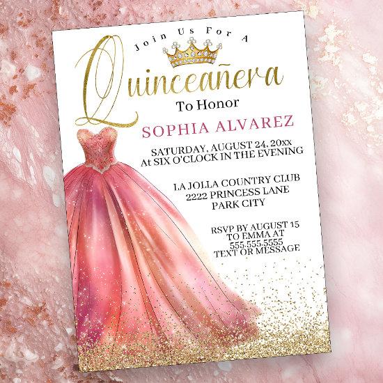 Sparkling Pink Gown Quinceanera
