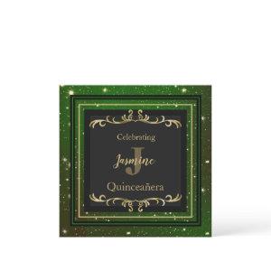 Sparkly Green and Gold Birthday