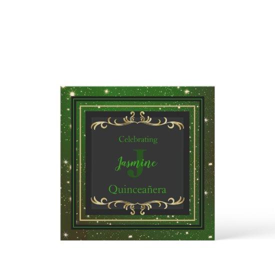 Sparkly Green and Gold Birthday