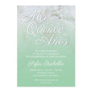 Sparkly Marble Mint Green Ombre Mis Quince Años