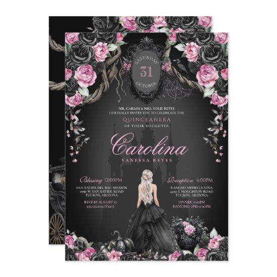 Spooky Princess Gothic Halloween Quinceanera