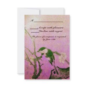 SPRING BIR, FLOWER TREE MONOGRAM SILVER PINK RSVP
